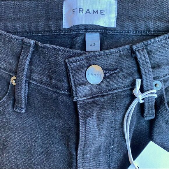 FRAME Men’s L'Homme Black Skinny Jeans Size 33 NWT - Picture 13 of 15